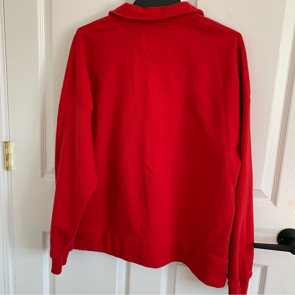 Champion Red Half-Zip Pullover Sweatshirt - Picture 3 of 9
